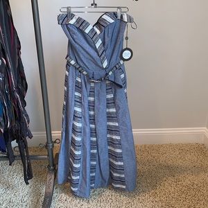 NWT Eva Franco strapless dress